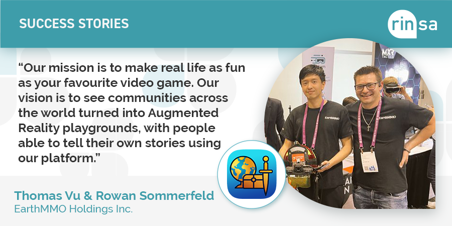 Entrepreneurs 4 TCC RINSA Success Story Thomas Vu Rowan Sommerfeld EarthMMO Holdings Inc. Editorial Tw